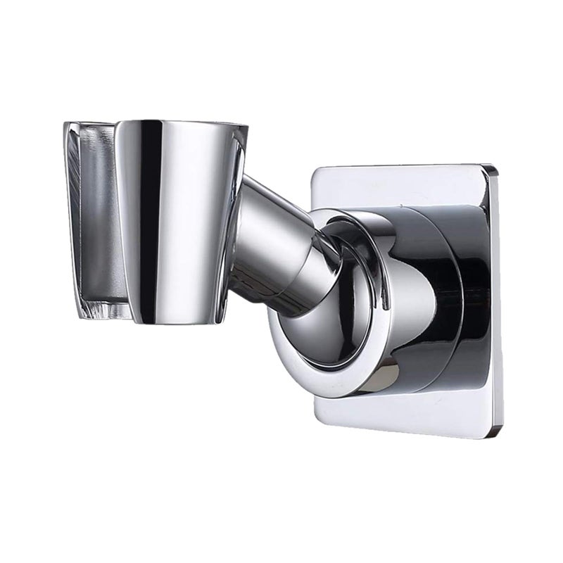 YDmeet Shower Head Holder, Adjustable Handheld Brass Shower Head Bracket, Wall Mount Holder, Drill Free Glue Installation (Polished Chrome) - Image 1